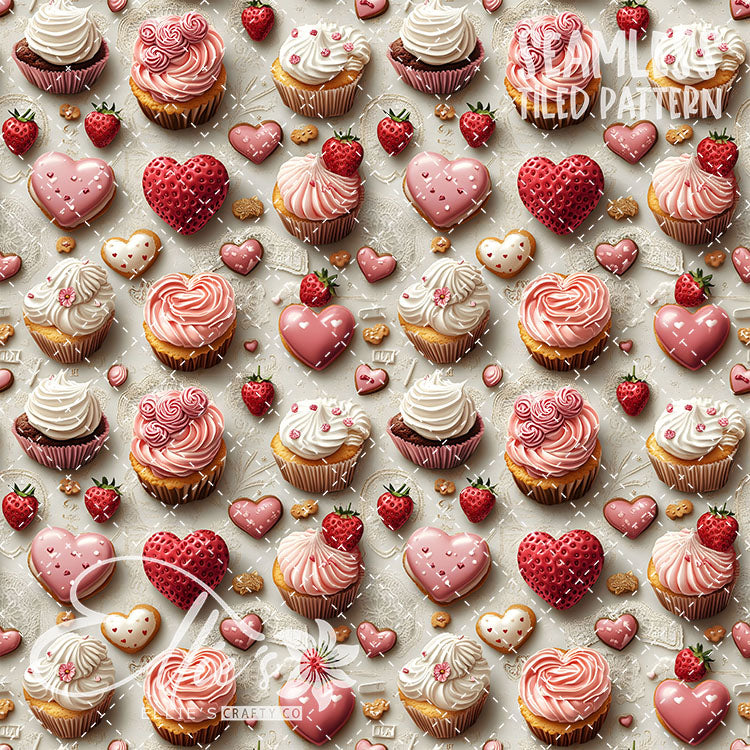 Valentines Sweets Bundle 2 - 20 Tiled Pattern Digital Images (Seamless)