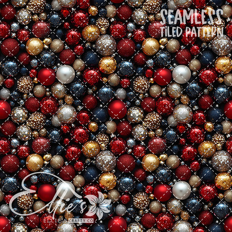 Red Ornaments - 10 Tiled Pattern Digital Images (Seamless)