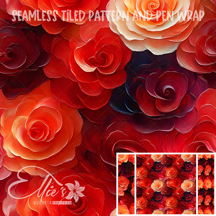 Floral 81 - Seamless Tiled Pattern Digital Images for Vinyl/Tumbler Wraps & Pen Wraps