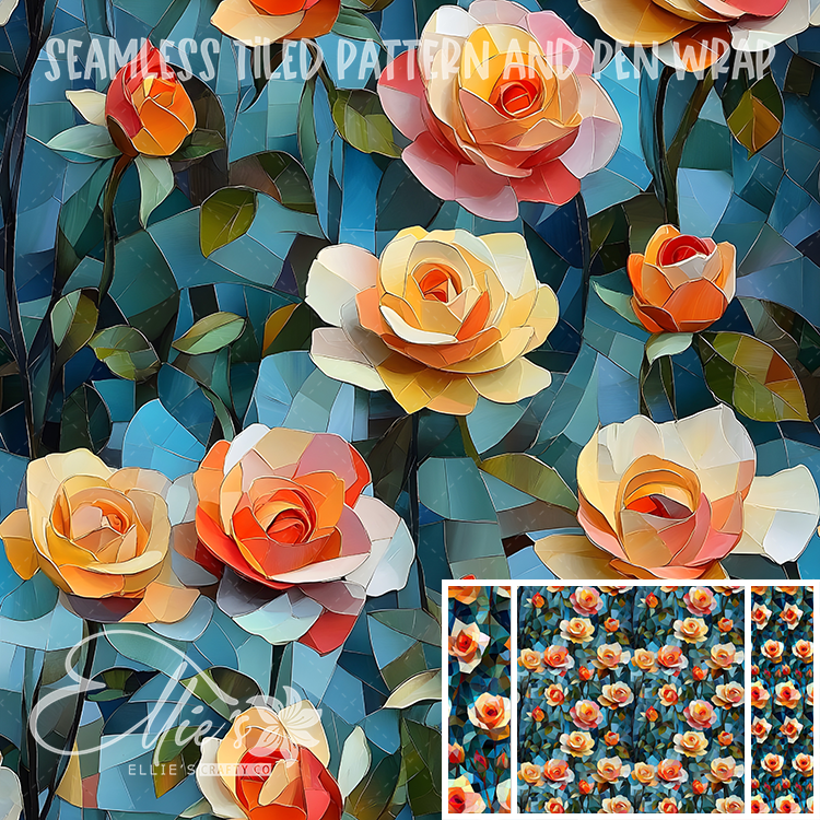 Image 85 - Seamless Tiled Pattern Digital Images for Vinyl/Tumbler Wraps & Pen Wraps