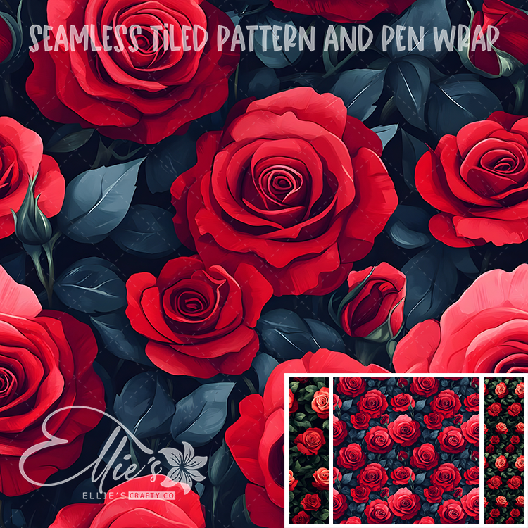 Floral 86 - Seamless Tiled Pattern Digital Images for Vinyl/Tumbler Wraps & Pen Wraps