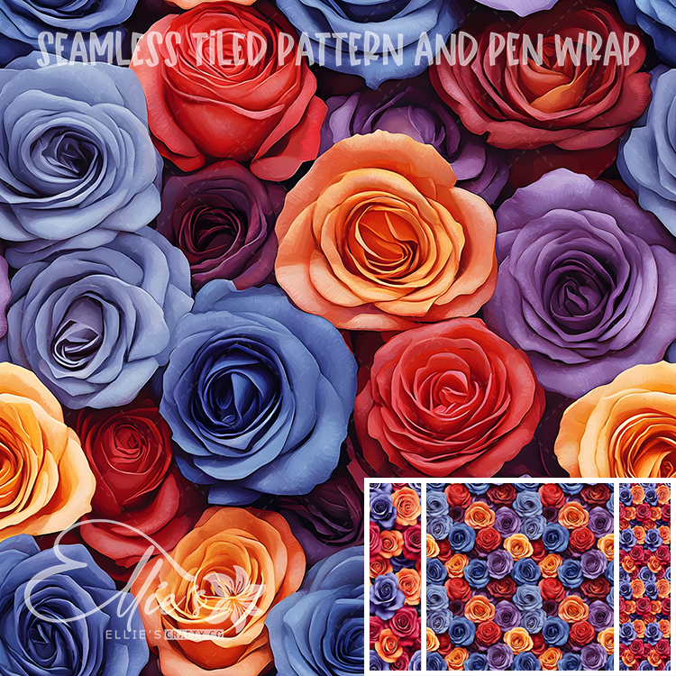 Floral 89 - Seamless Tiled Pattern Digital Images for Vinyl/Tumbler Wraps & Pen Wraps