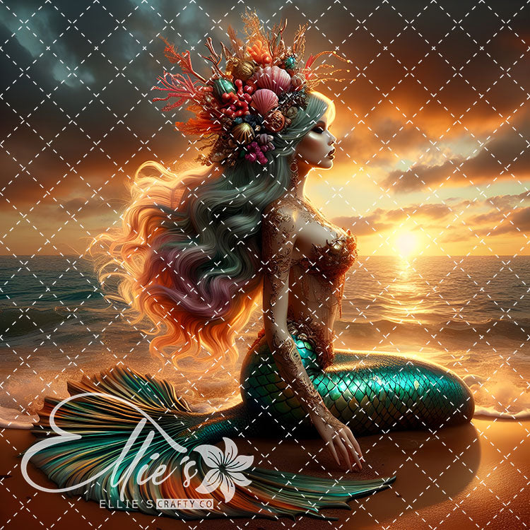 Mermaids Bundle #1 Original Square Size 12 Digital Images (Not Seamless)