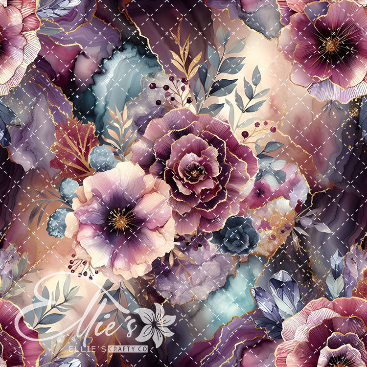 Marble Floral V2 24 Digital Images (Not Seamless)