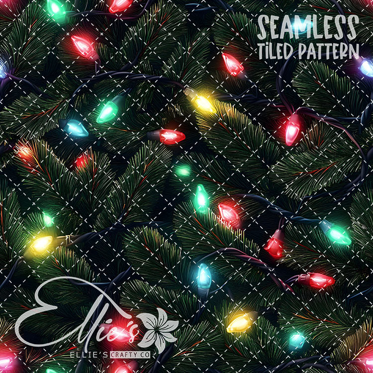 Christmas Lights - 10 Tiled Pattern Digital Images (Seamless)