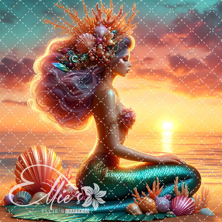 Mermaids Bundle #2 Original Square Size 12 Digital Images (Not Seamless)