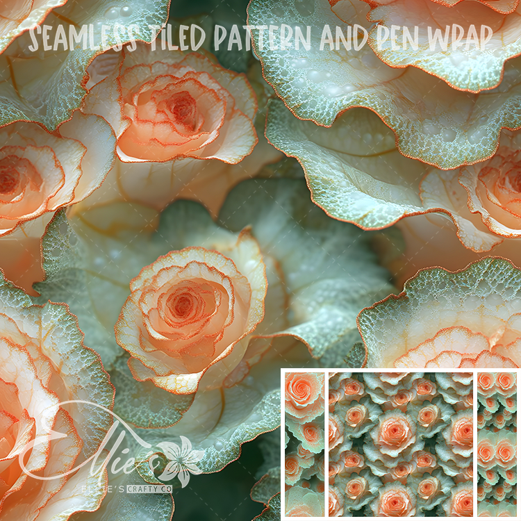 Floral 95 - Seamless Tiled Pattern Digital Images for Vinyl/Tumbler Wraps & Pen Wraps