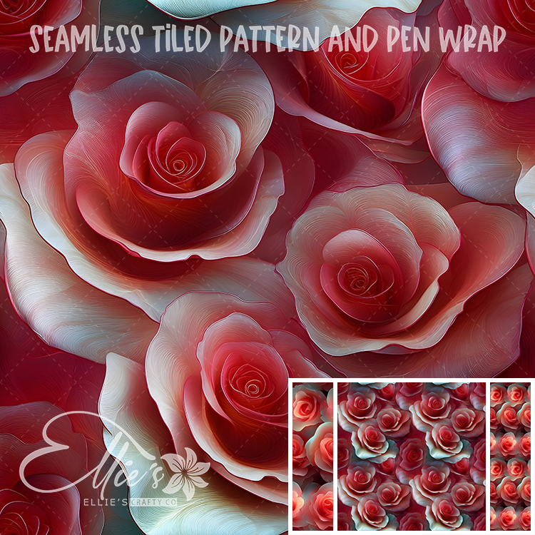 Floral 96 - Seamless Tiled Pattern Digital Images for Vinyl/Tumbler Wraps & Pen Wraps
