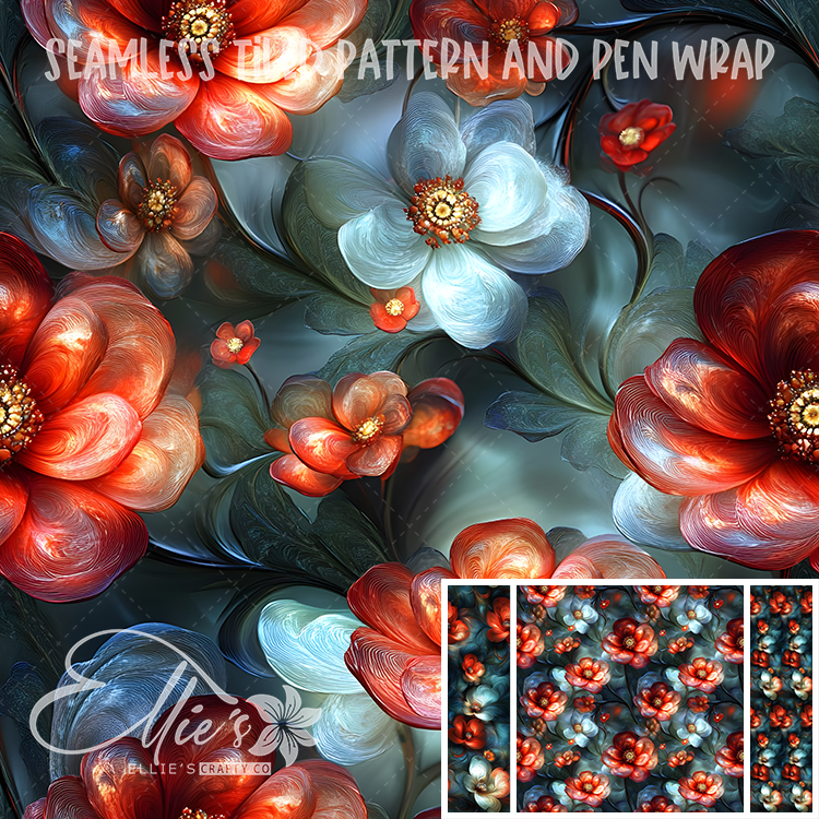 Floral 97 - Seamless Tiled Pattern Digital Images for Vinyl/Tumbler Wraps & Pen Wraps