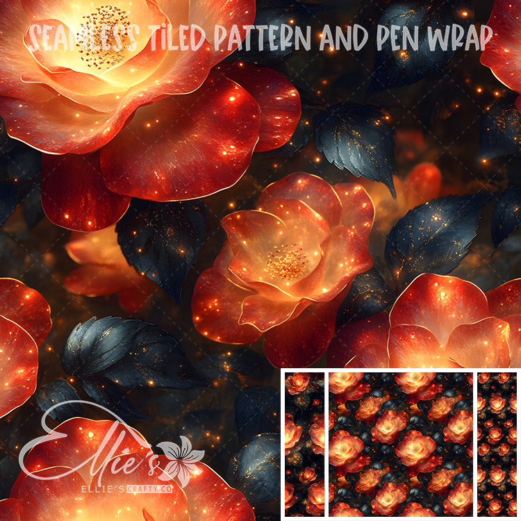 Floral 98 - Seamless Tiled Pattern Digital Images for Vinyl/Tumbler Wraps & Pen Wraps