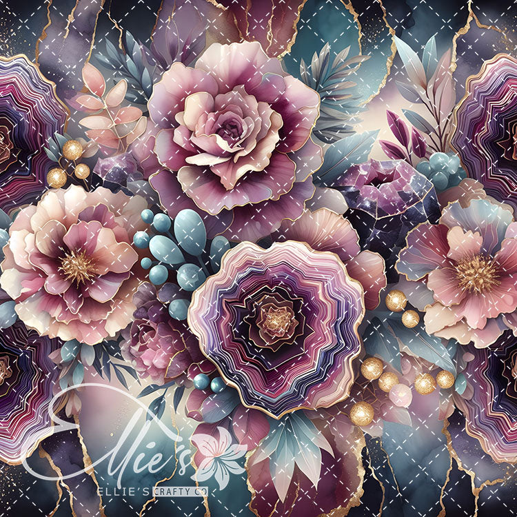 Marble Floral V2 24 Digital Images (Not Seamless)