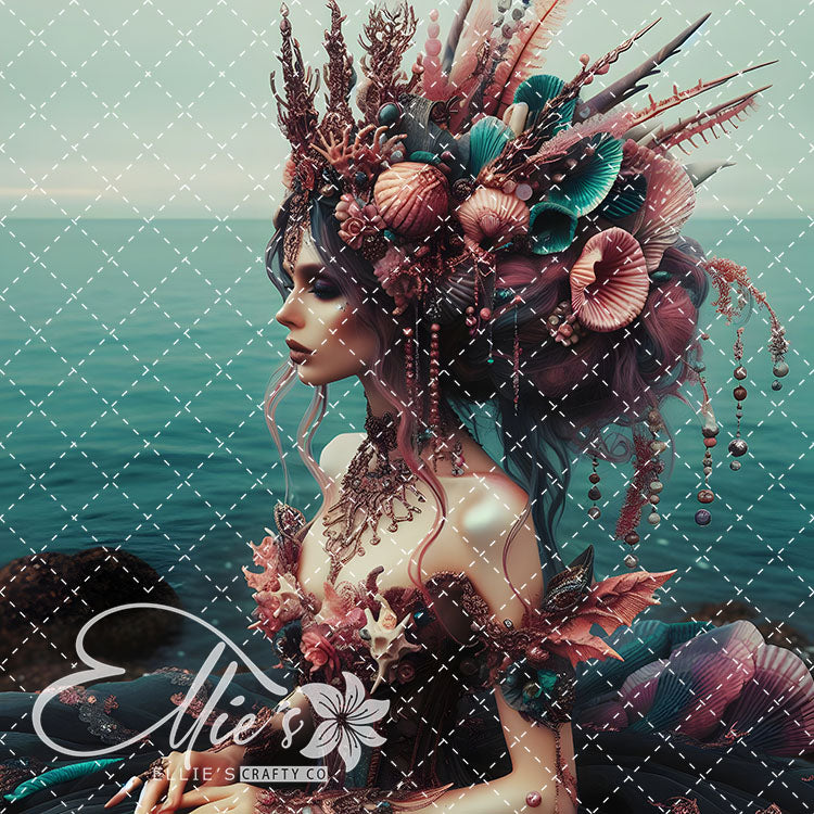 Mermaids Bundle #2 Original Square Size 12 Digital Images (Not Seamless)