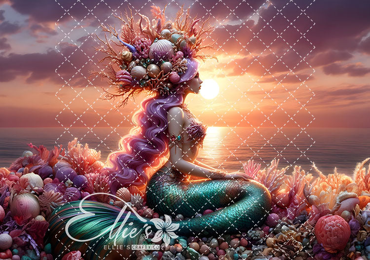 Mermaids Bundle #1 Modified Size 12 Digital Images (Not Seamless)