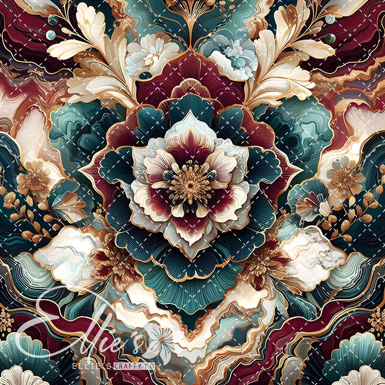 Marble Floral V1 22 Digital Images (Not Seamless)