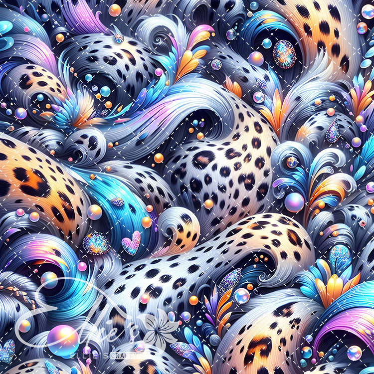 Lisa Frank Leopard V2 20 Digital Images (Not Seamless)