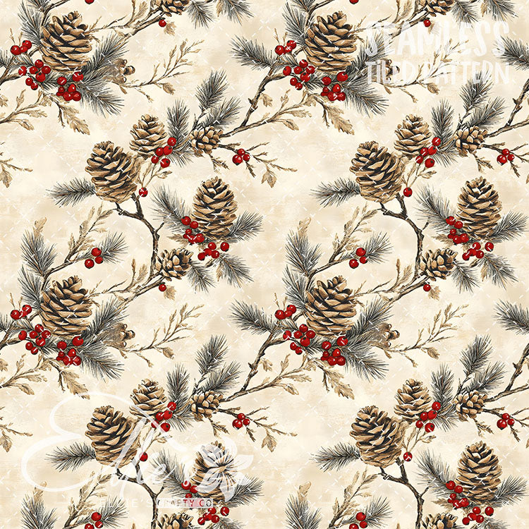 Pinecones - 10 Tiled Pattern Digital Images (Seamless)