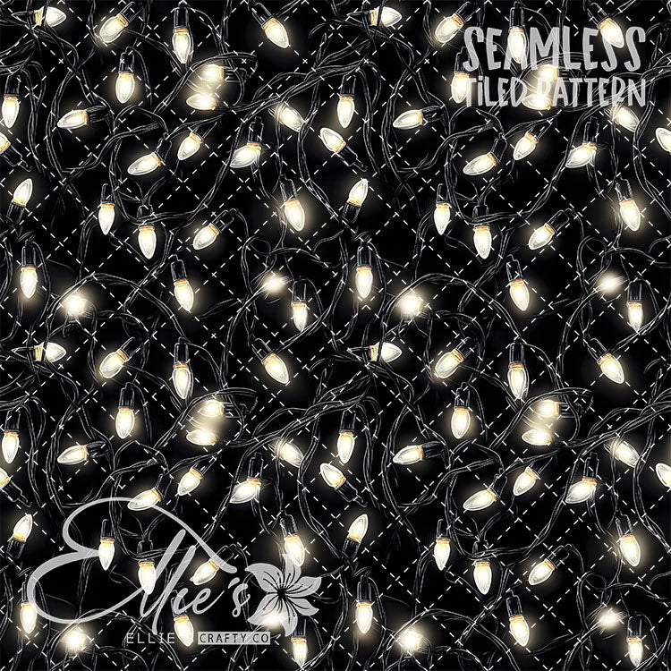 Christmas Lights - 10 Tiled Pattern Digital Images (Seamless)