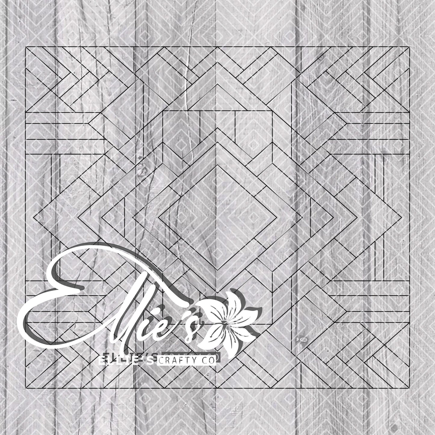 Art Deco Mosaic V1 Template for Straight Tumblers