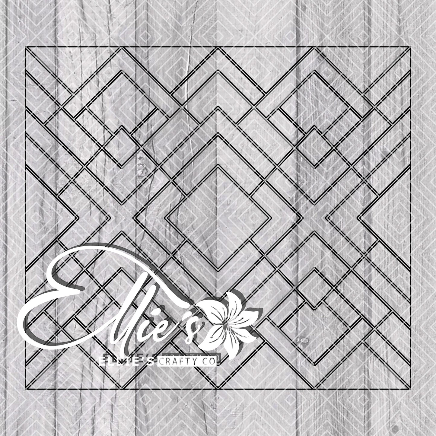 Art Deco Mosaic V3 Template for Straight Tumblers