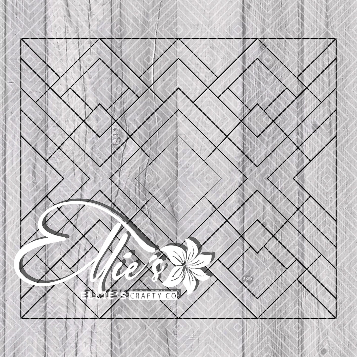 Art Deco Mosaic V3 Template for Straight Tumblers