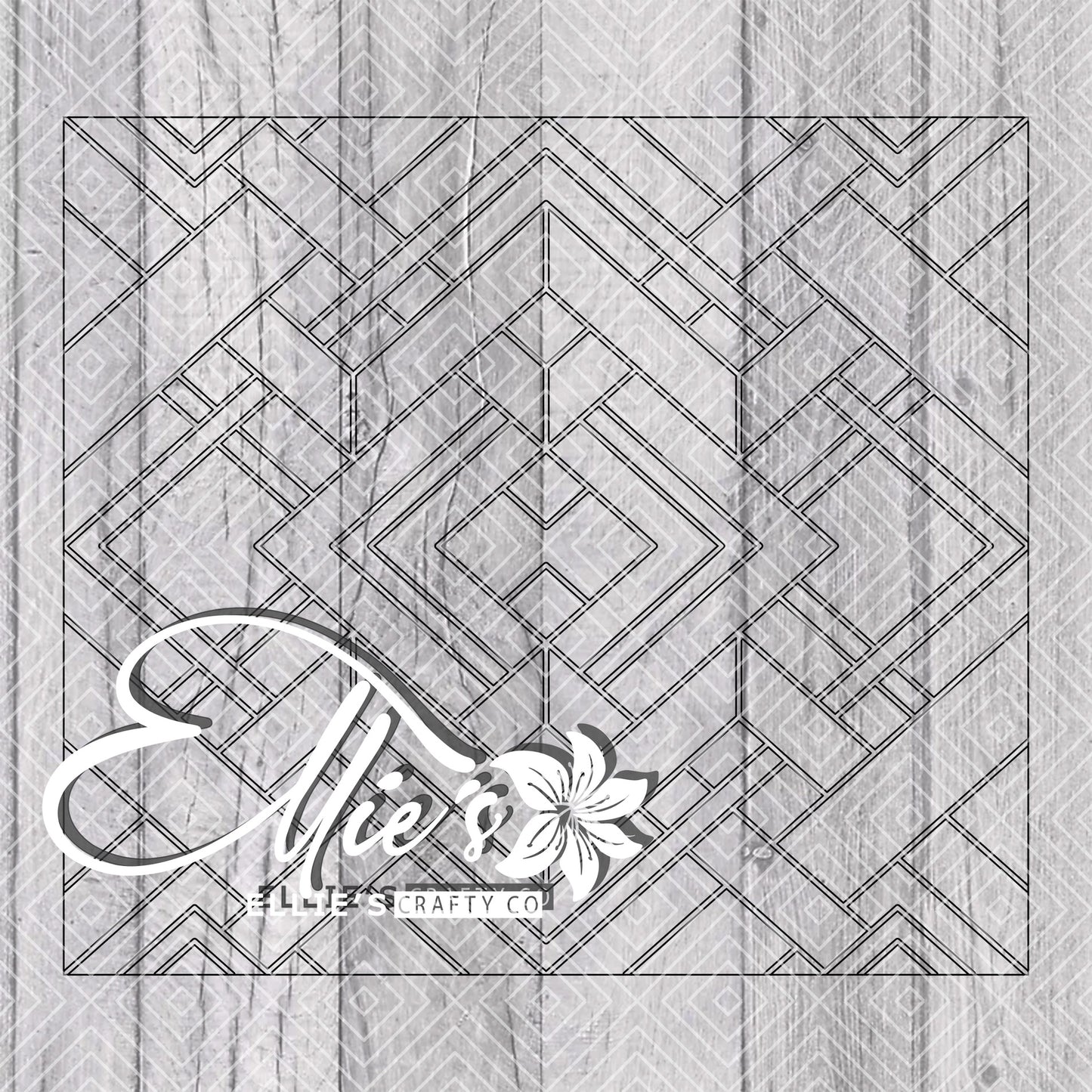 Art Deco Mosaic V4 Template for Straight Tumblers