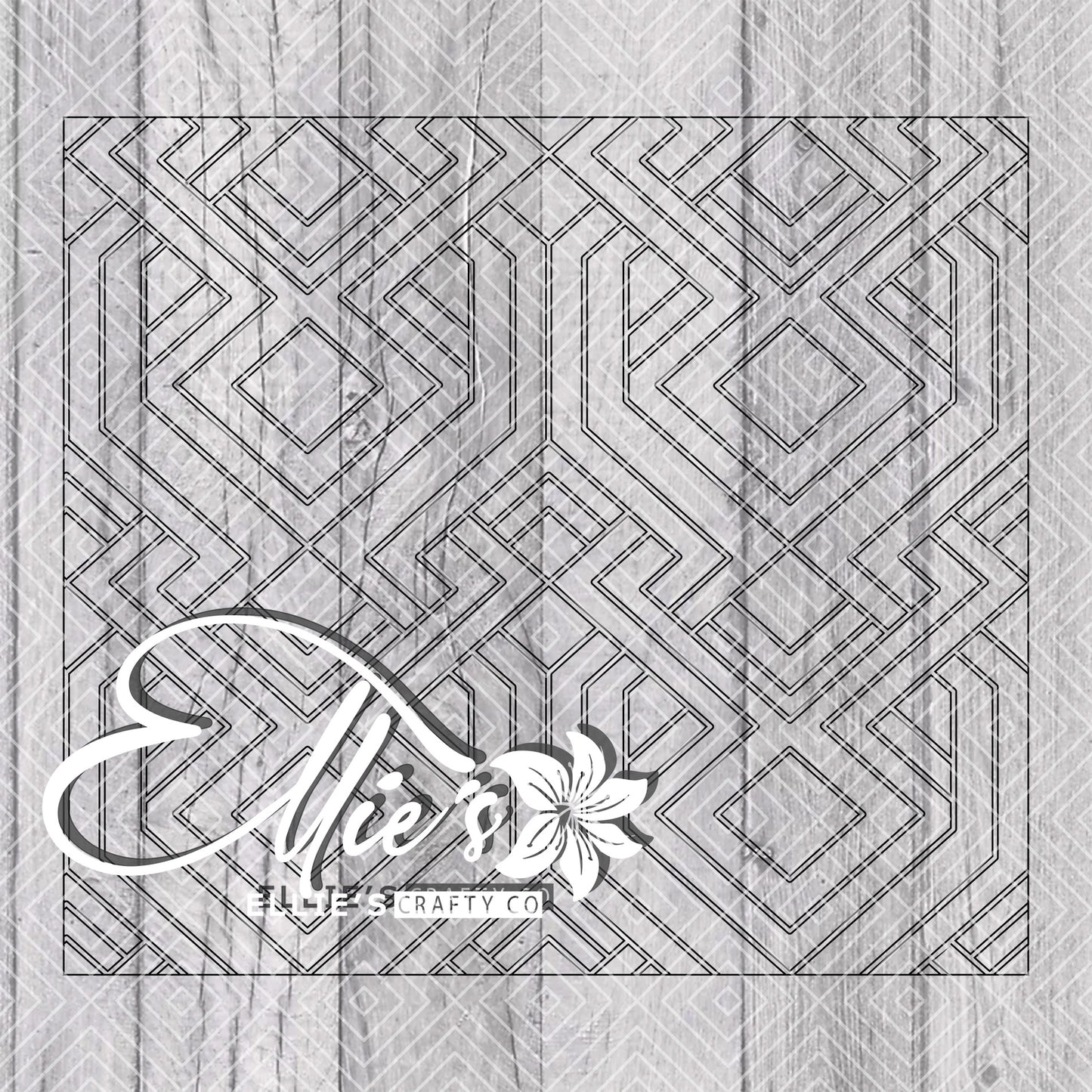 Art Deco Mosaic V5 Template for Straight Tumblers