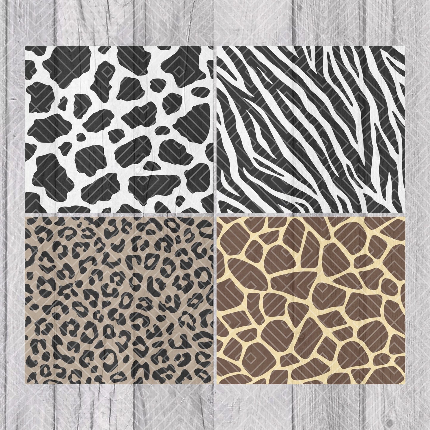 Animal Print Collection Tumbler Template for Straight Tumblers