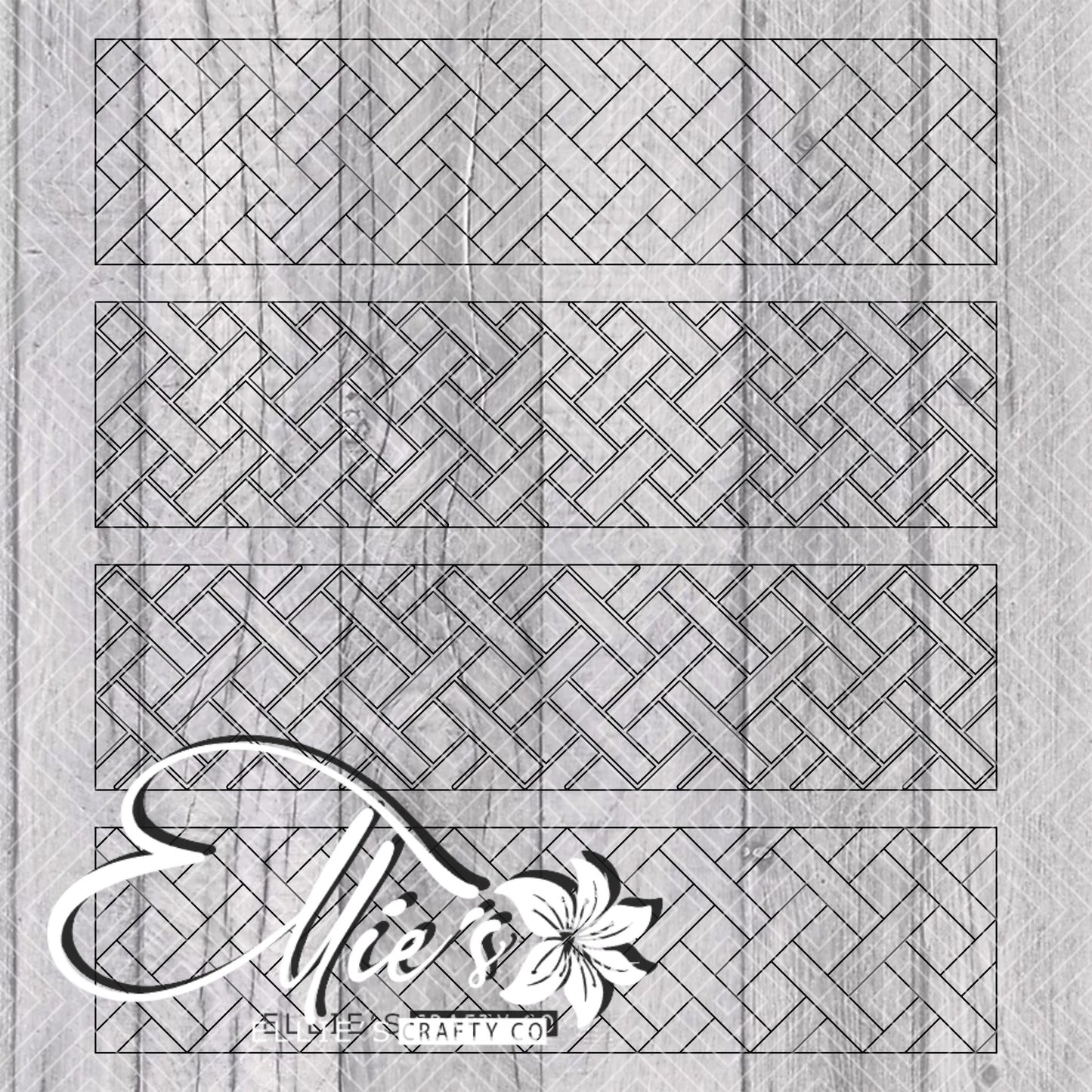 Basket Weave Template for Mini Shot Glass Tumblers