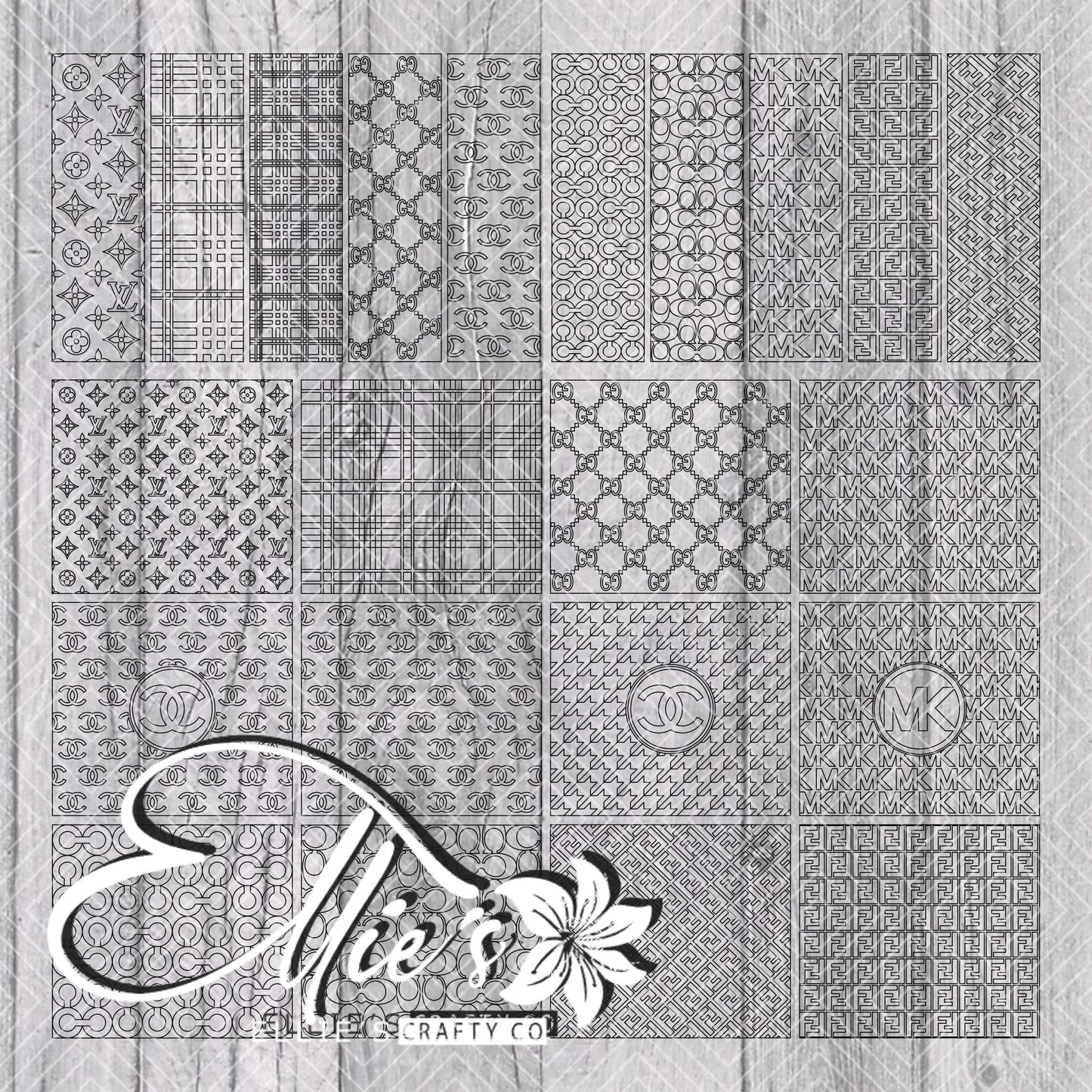 Bouji Patterns Collection + Pen Template for Straight Tumblers