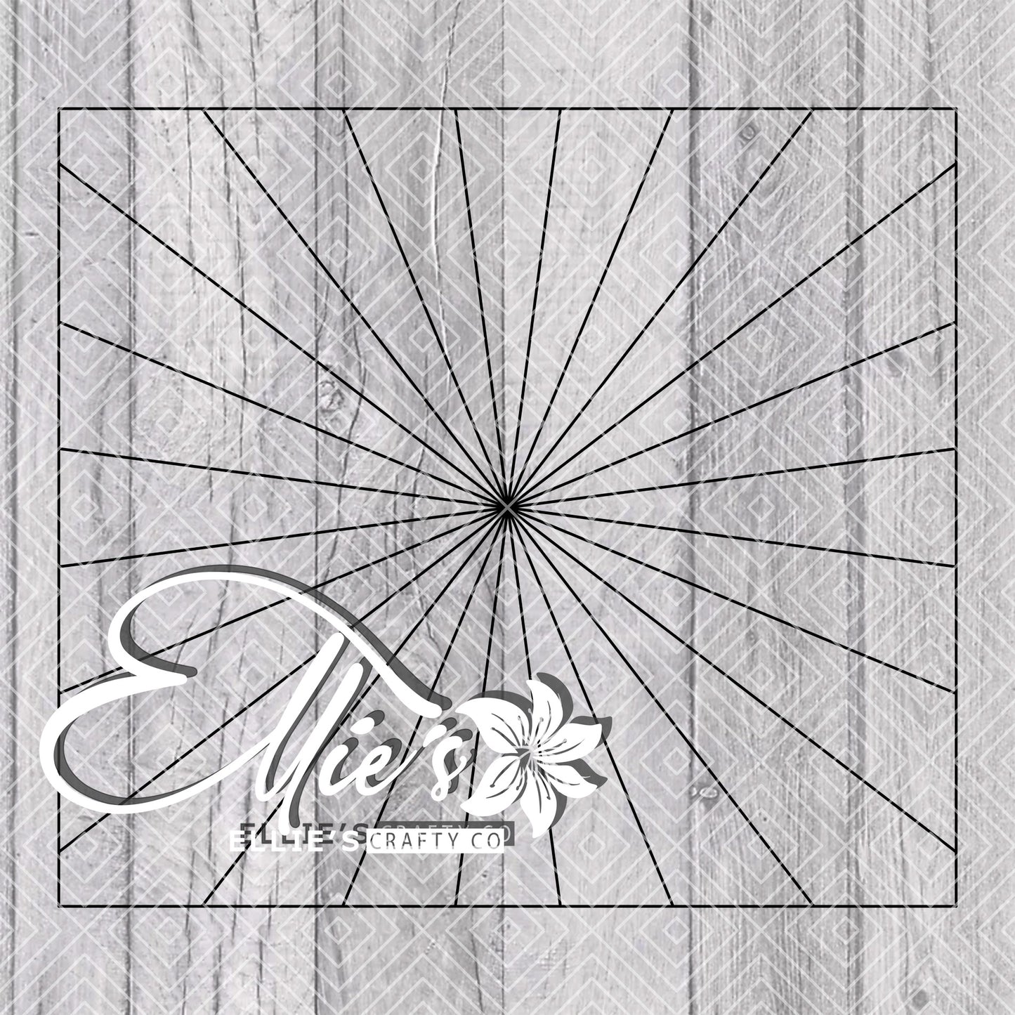 Star Burst Sunshine Template for Straight Tumblers