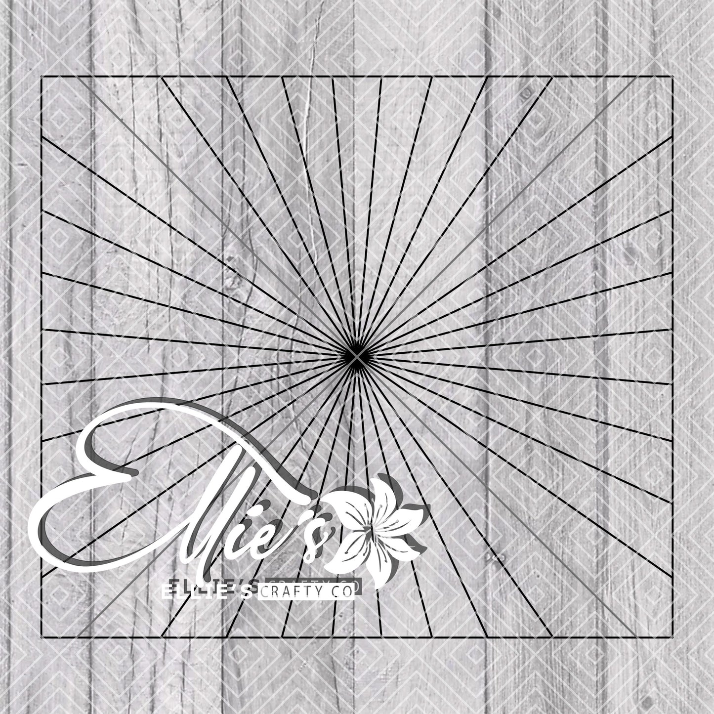 Star Burst Sunshine Template for Straight Tumblers