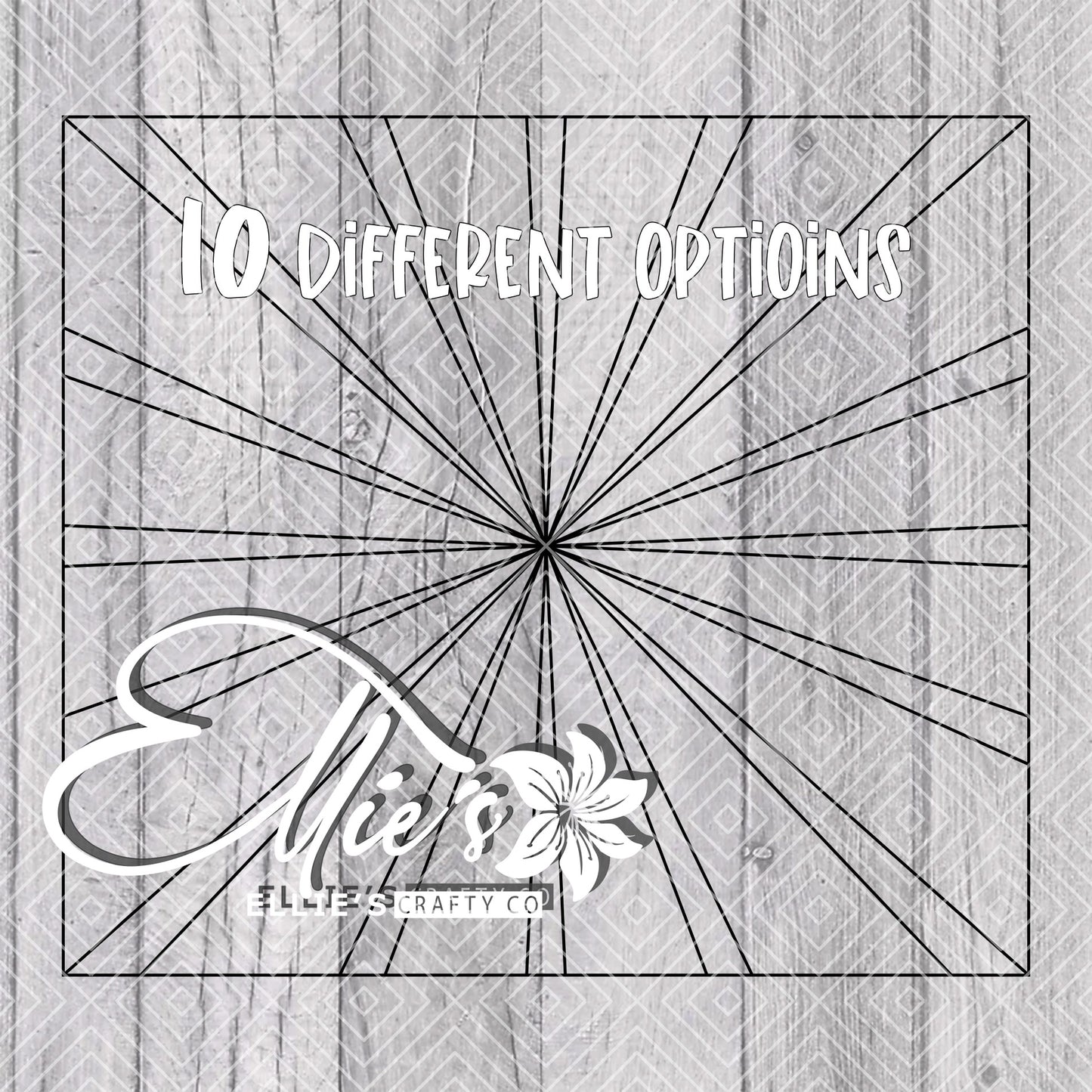 Star Burst Sunshine Template for Straight Tumblers