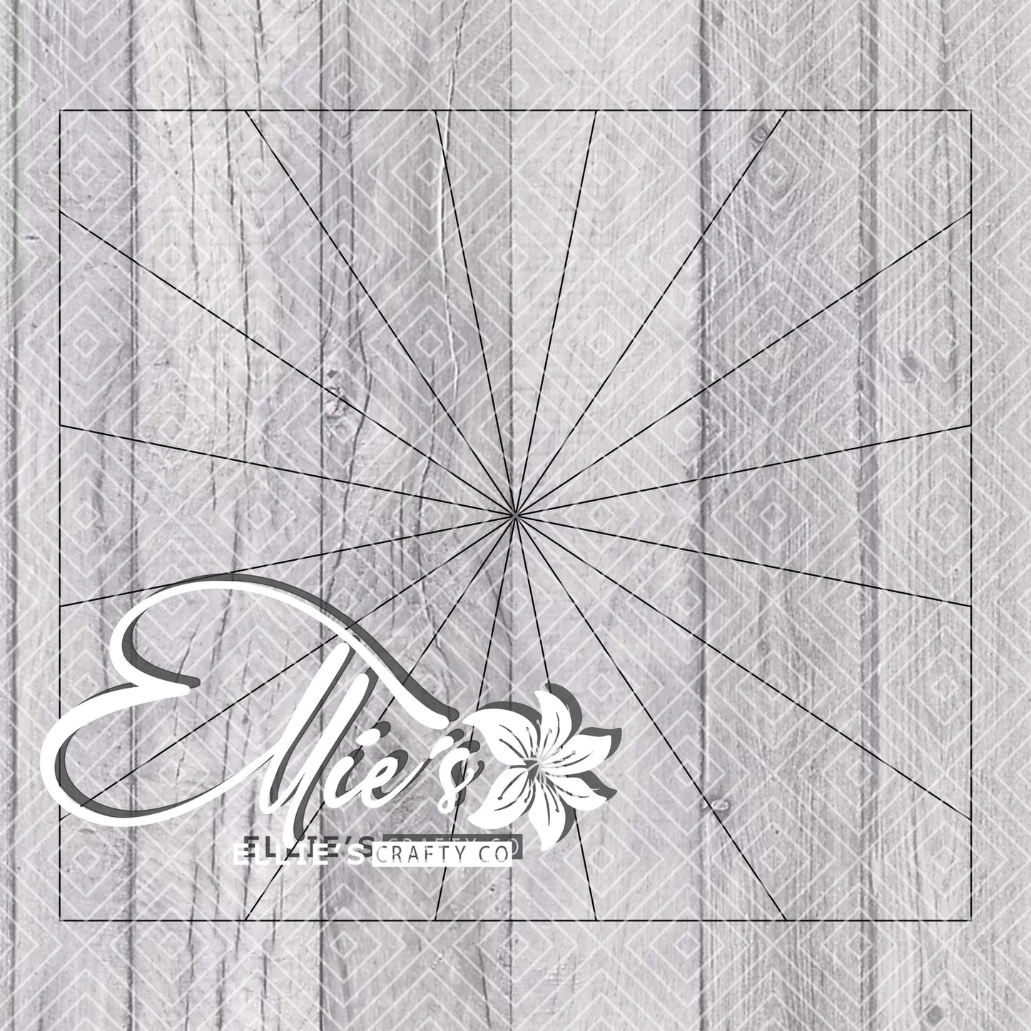 Star Burst Sunshine Template for Straight Tumblers