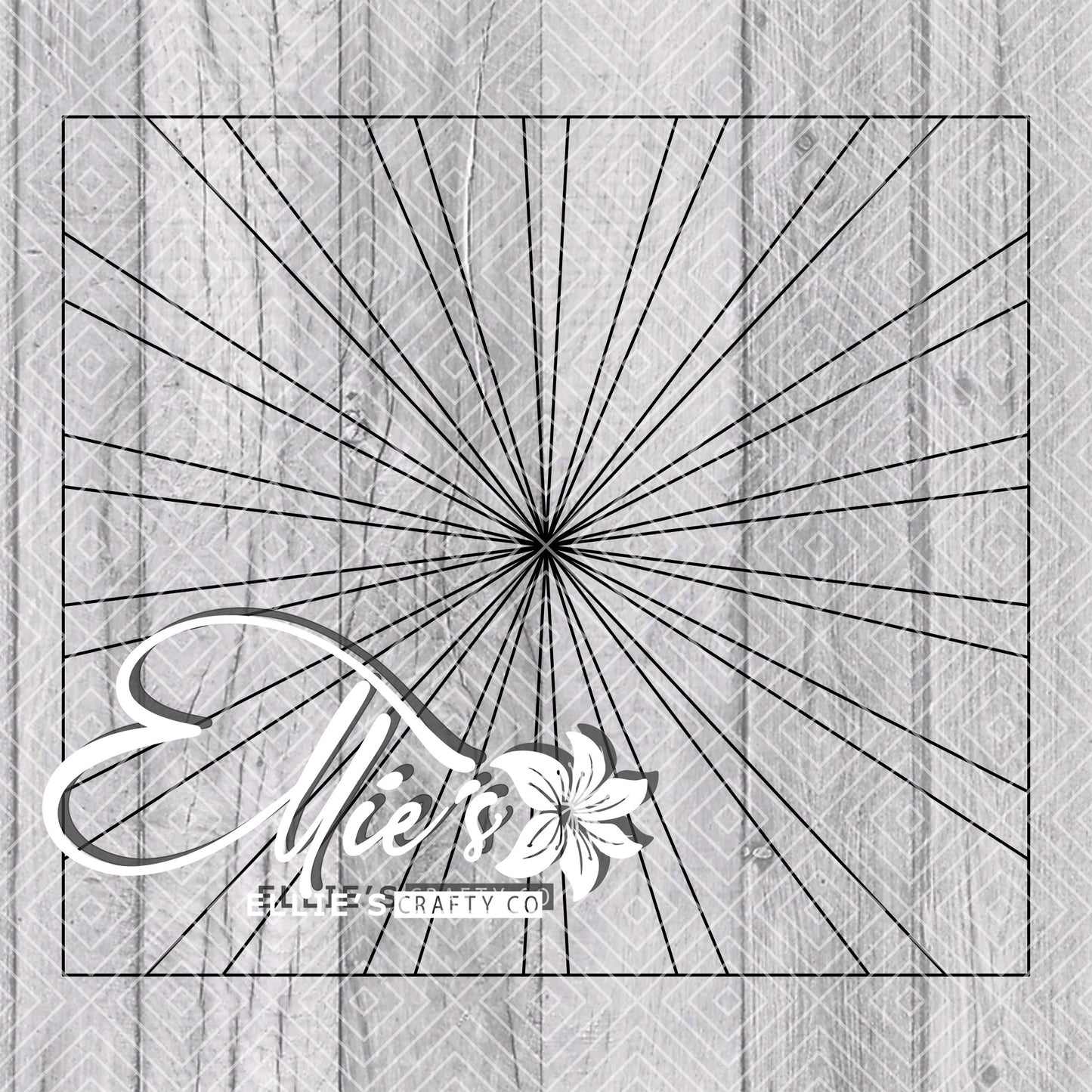 Star Burst Sunshine Template for Straight Tumblers