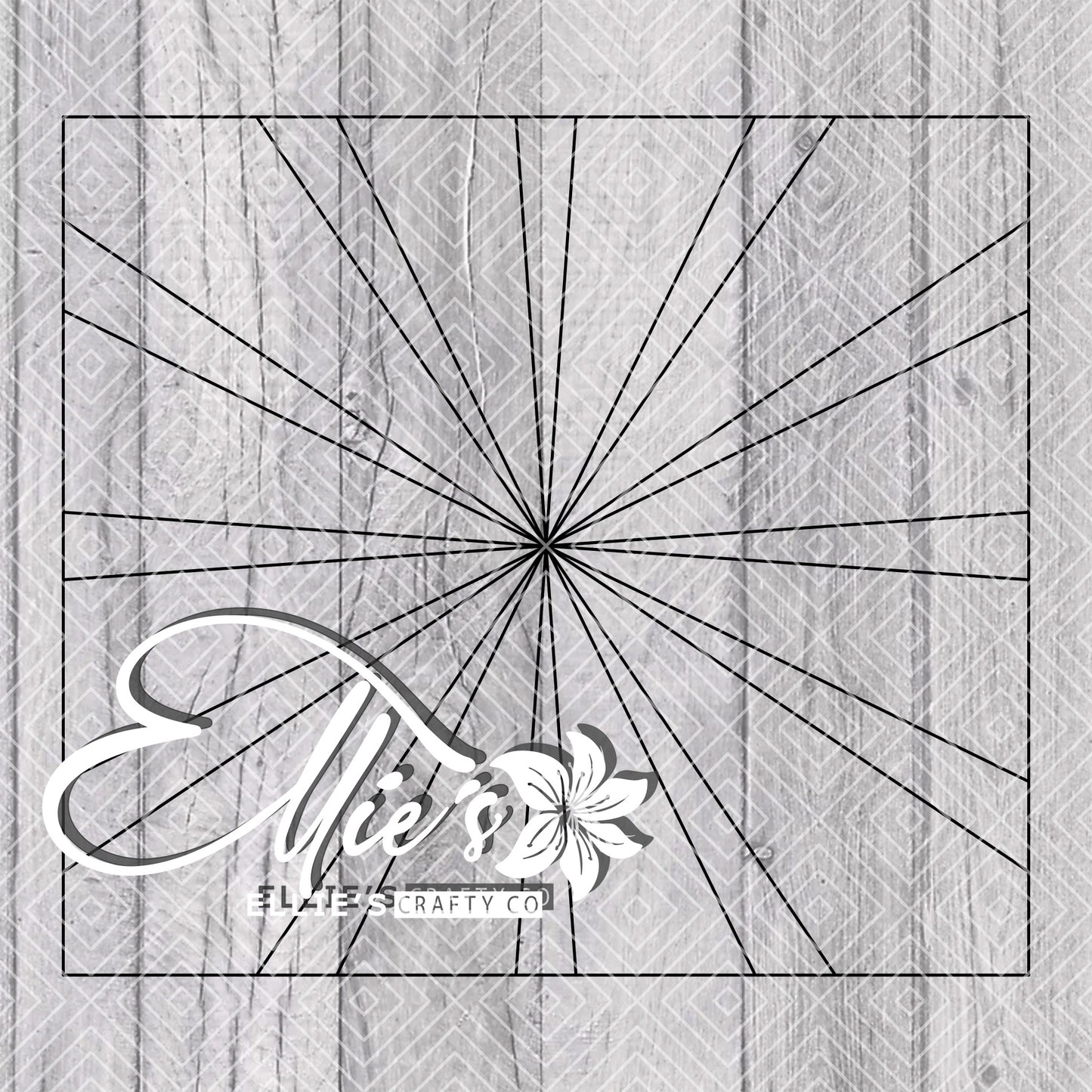 Star Burst Sunshine Template for Straight Tumblers