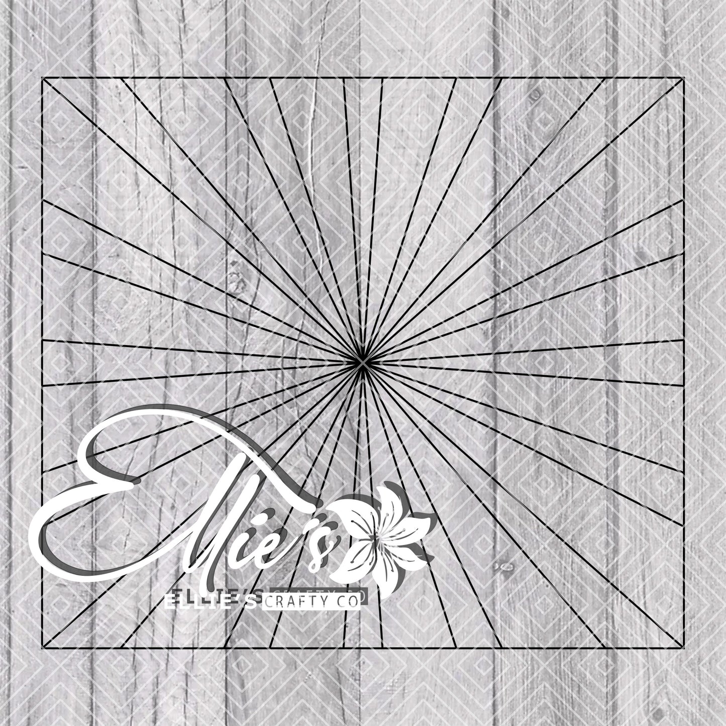 Star Burst Sunshine Template for Straight Tumblers