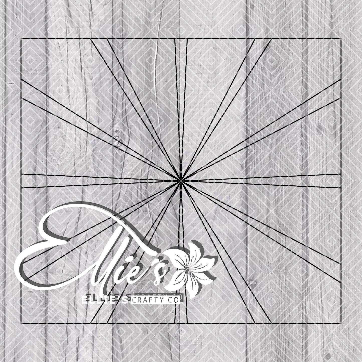 Star Burst Sunshine Template for Straight Tumblers
