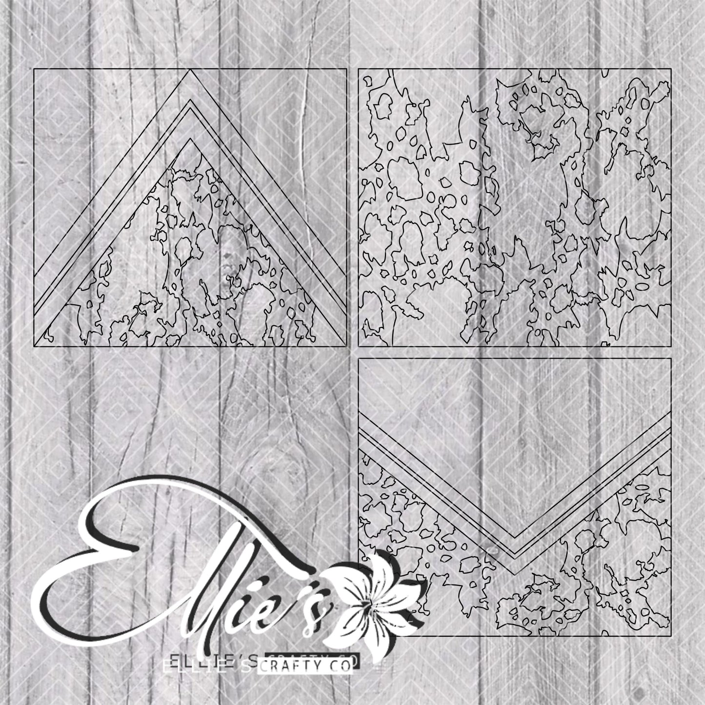 Cowhide Vsplit Template for Straight Tumblers