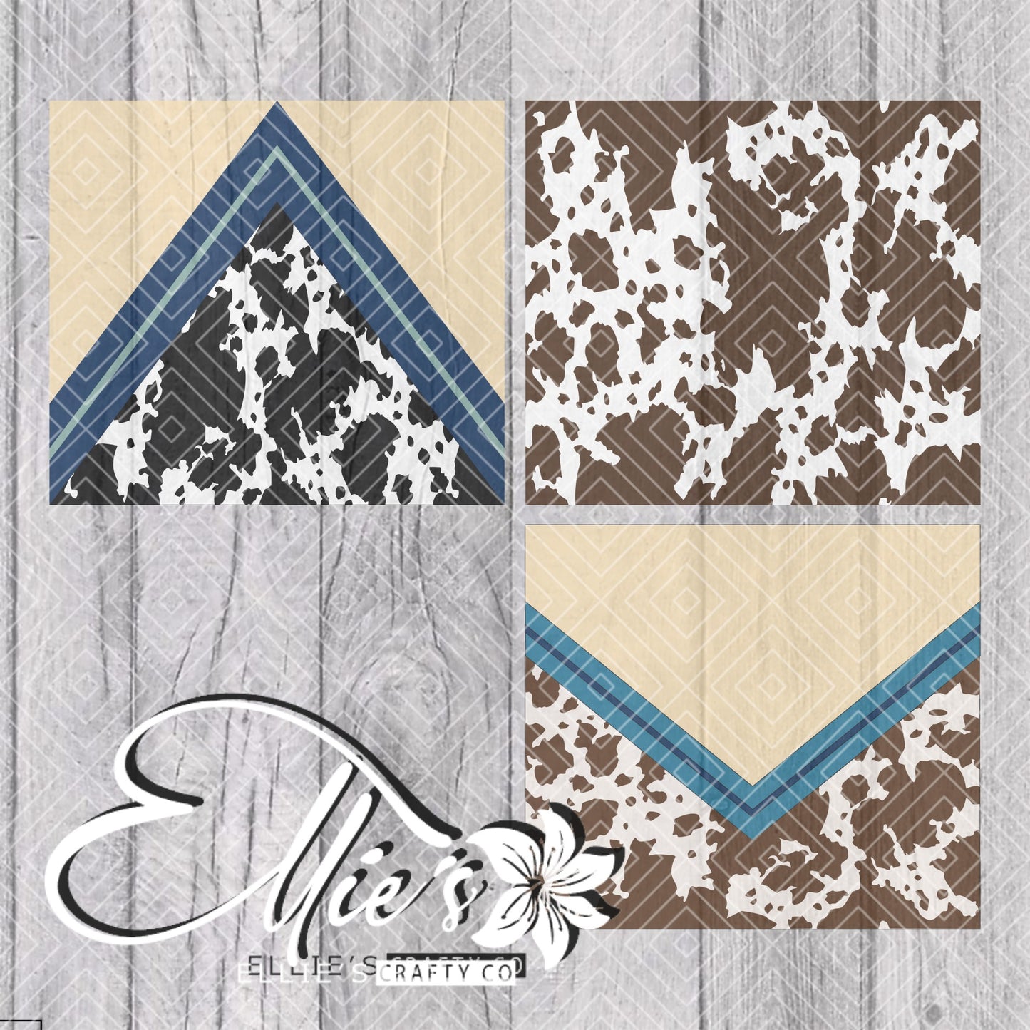 Cowhide Vsplit Template for Straight Tumblers