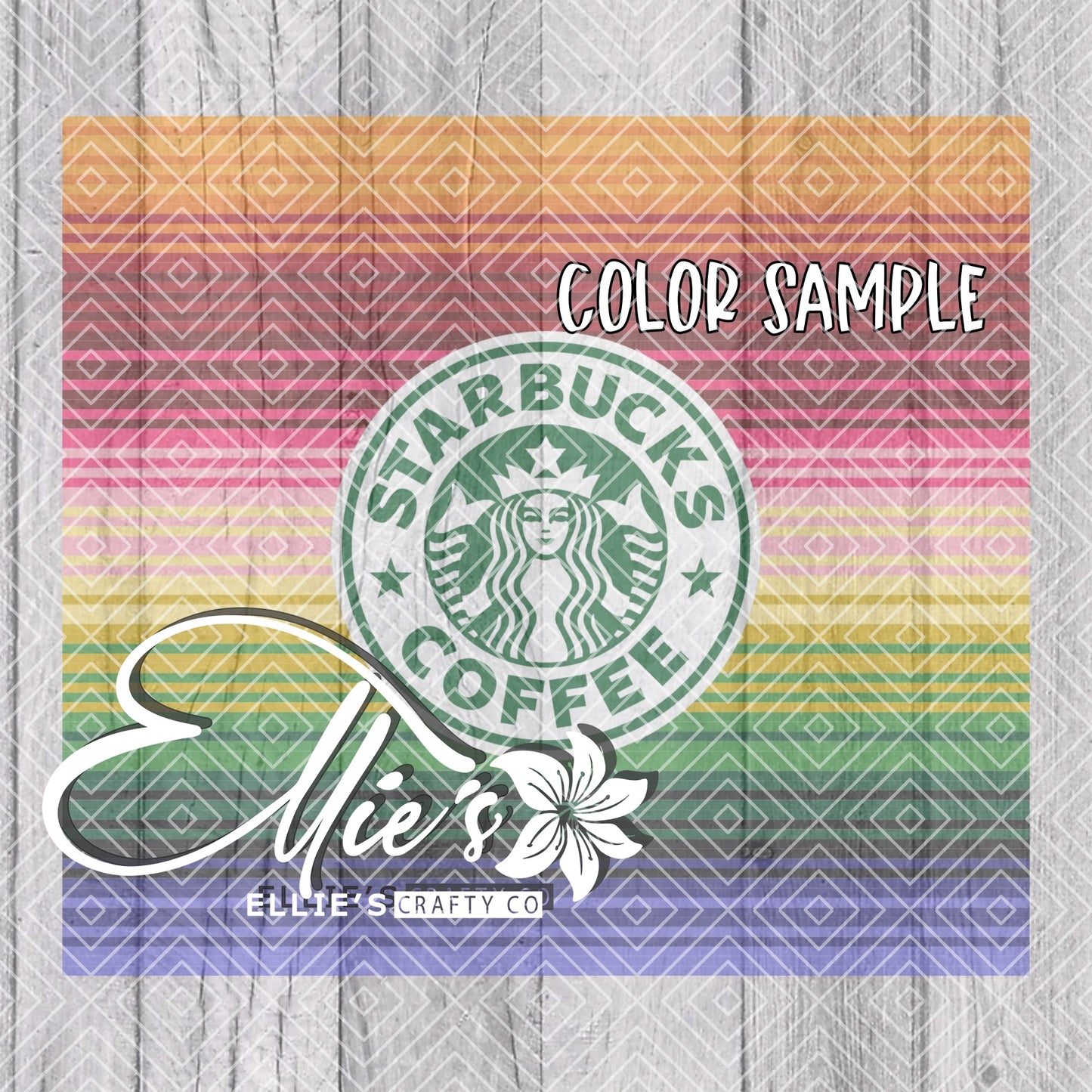 Cafecito Y Chisme Sarape Tumbler Template for Straight Tumblers