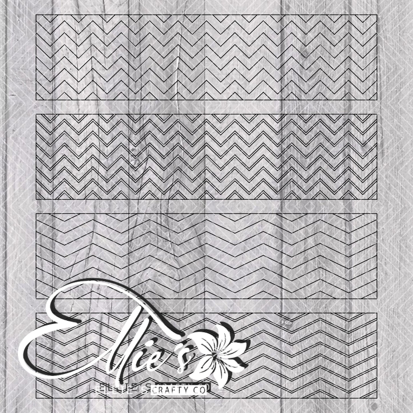 Chevron Template for Mini Shot Glass Tumblers