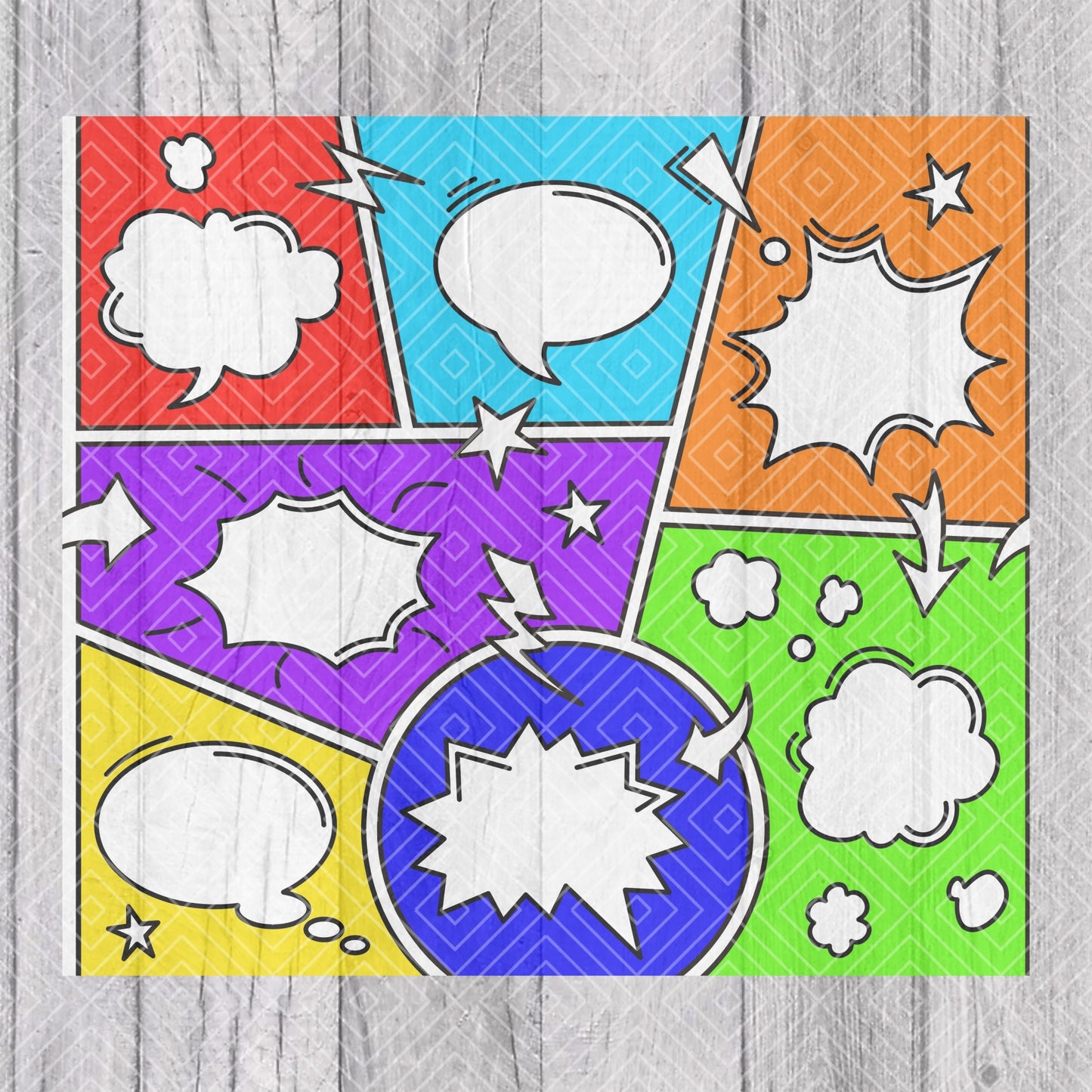 Comics Template for Straight Tumblers