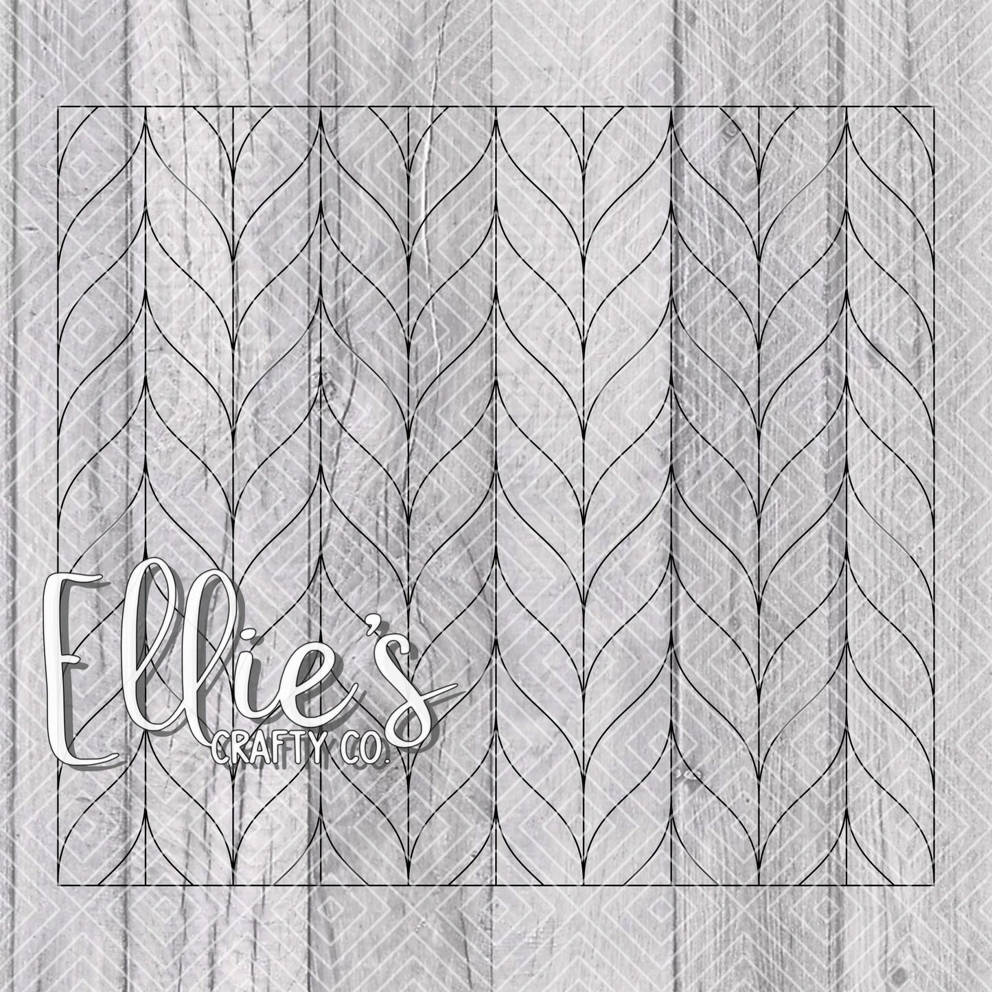 Braided Tangram & Curvy Chevron Template for Straight Tumblers
