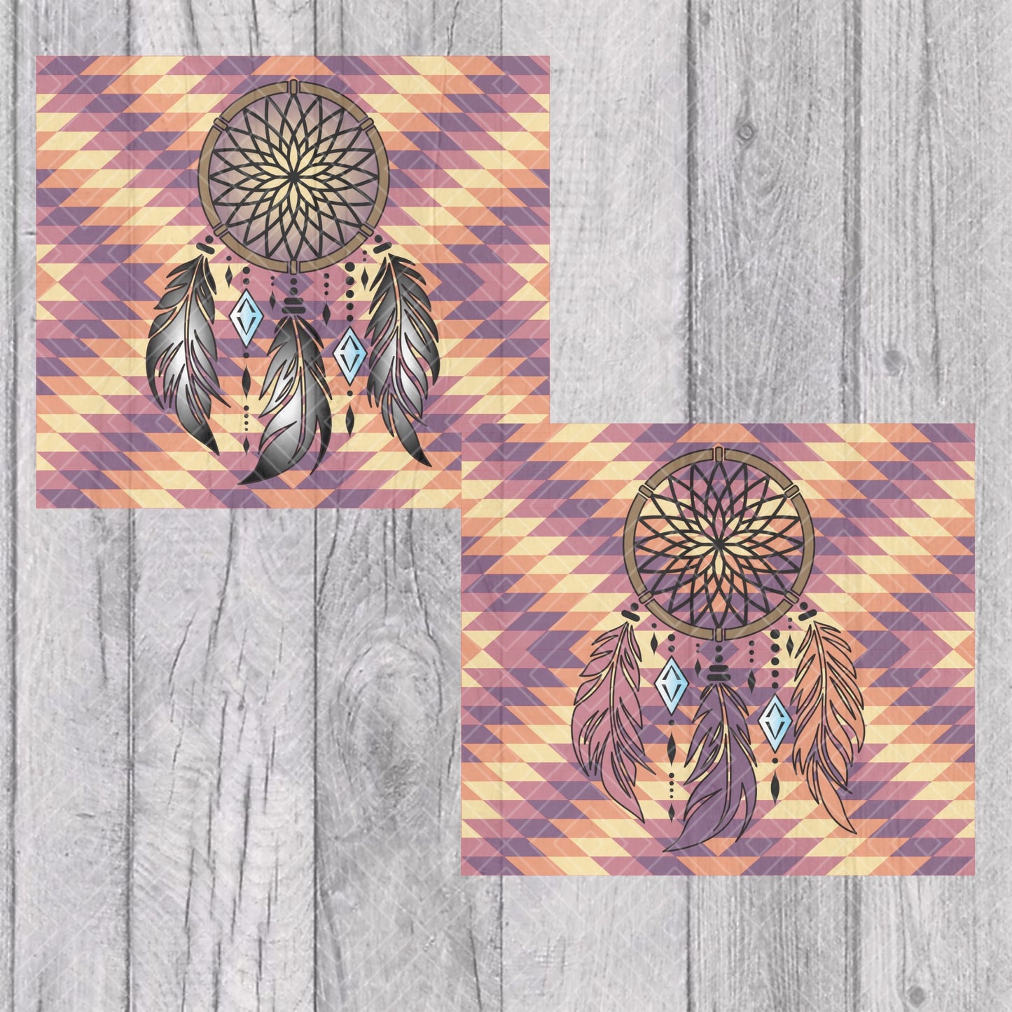 Bravo Inspired Southwestern Dream Catcher Template for Straight Tumblers