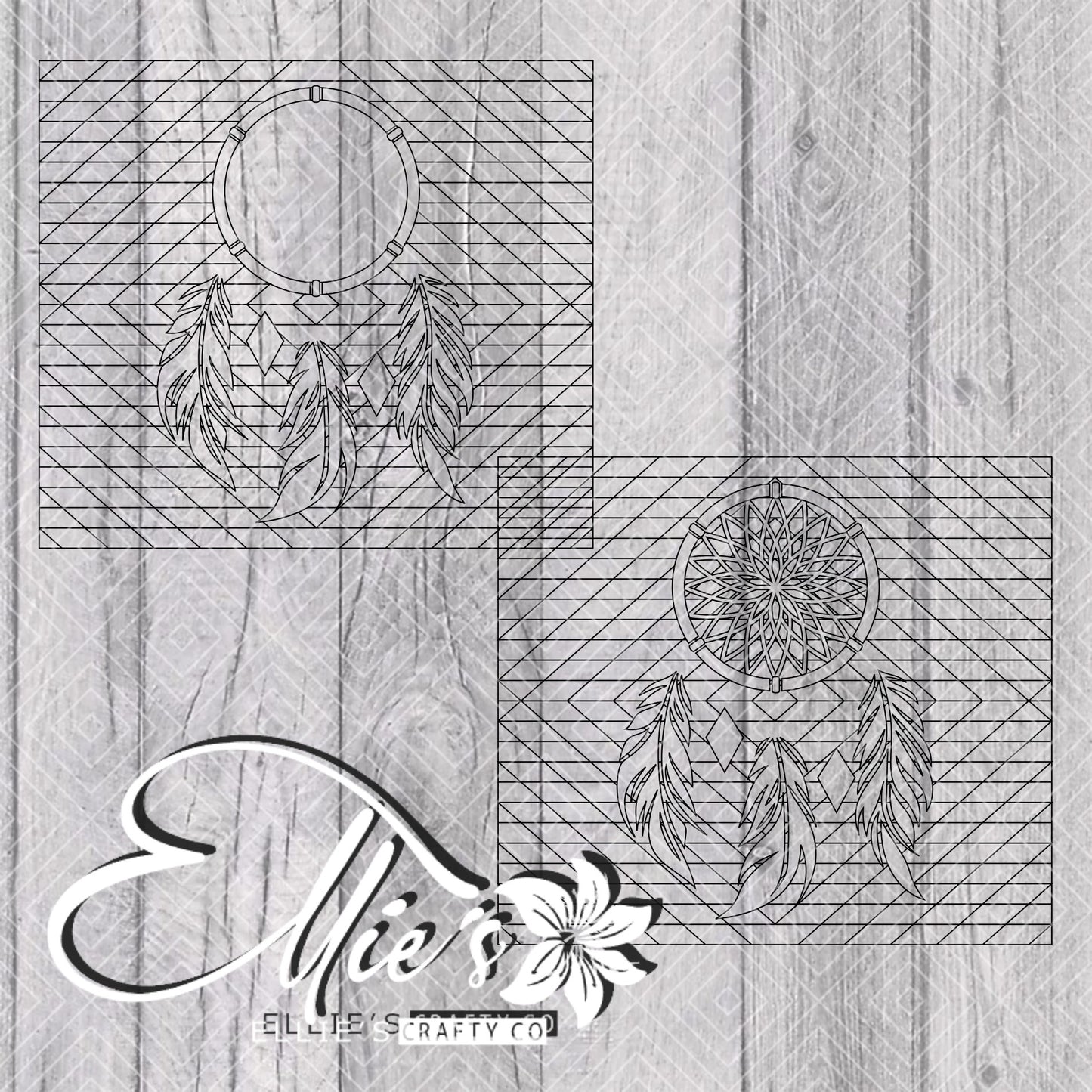 Bravo Inspired Southwestern Dream Catcher Template for Straight Tumblers