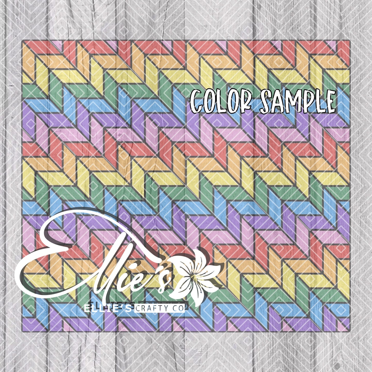 Trippy Tangram Template for Straight Tumblers