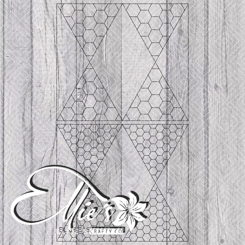 Diamonds and Honey Template for Straight Tumblers