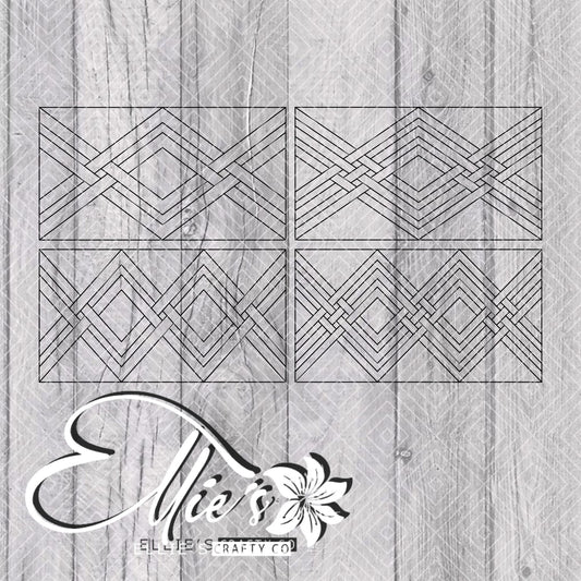 Weaved Diamonds Collection Template for Mini Skinny Tumblers