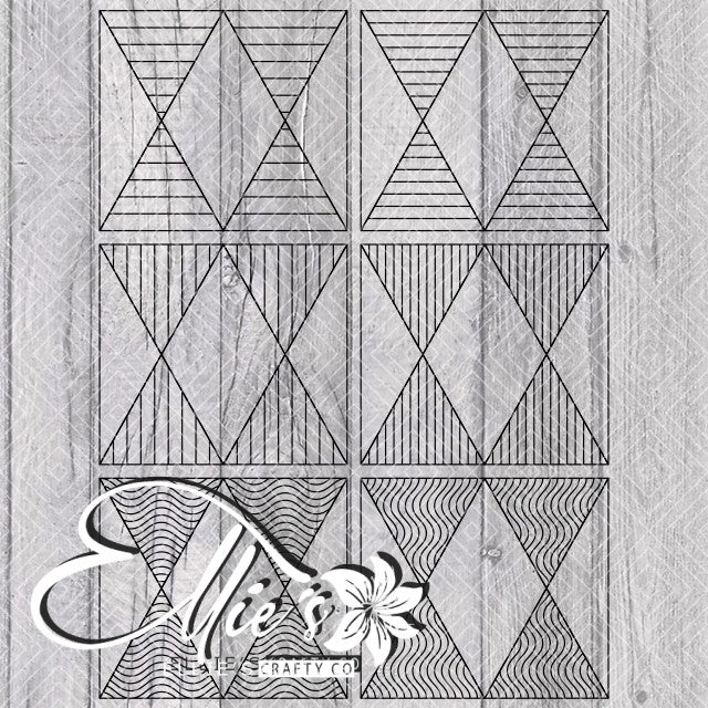 Diamonds and Stripes Template for Straight Tumblers