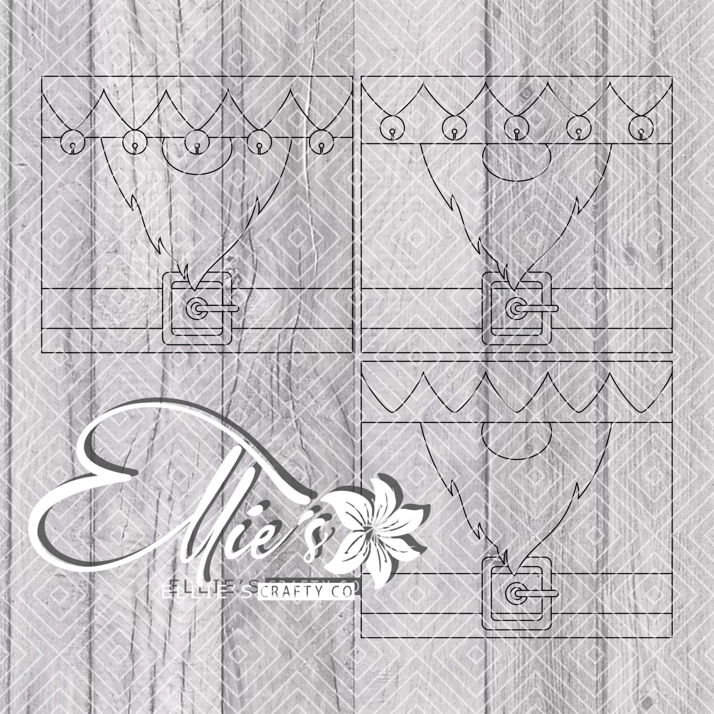 Christmas Elf Gnome Template for Straight Tumblers